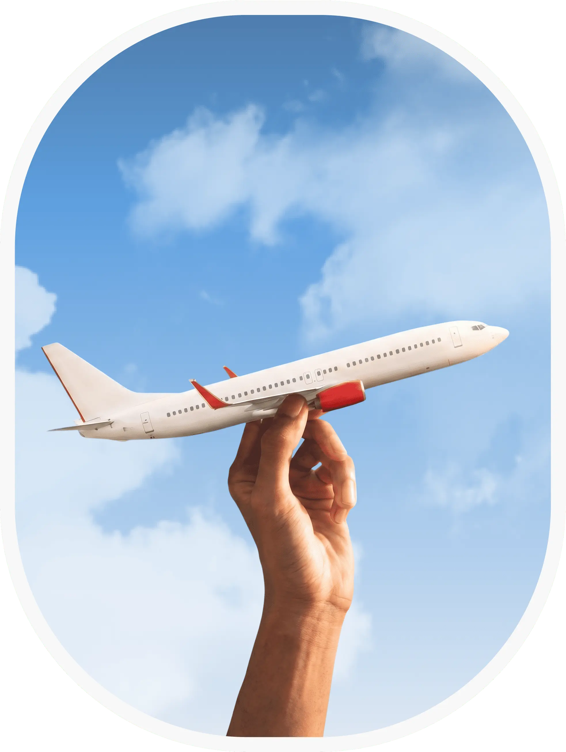 Airplane in hands